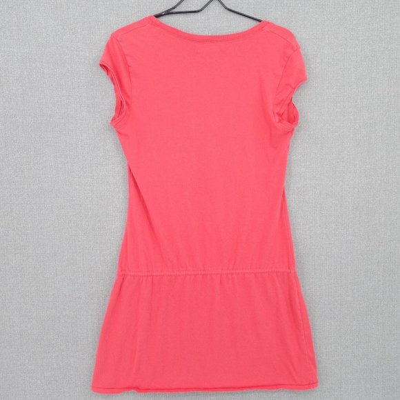 American Eagle Dress Womens Large Red Short Sleeve A-Line Midi Scoop Neck - Picture 4 of 8